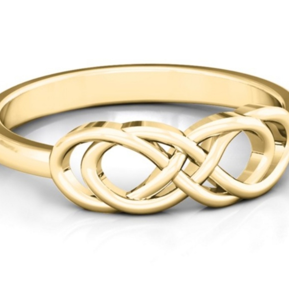 14k Gold Infinity Knot Ring - Size 5